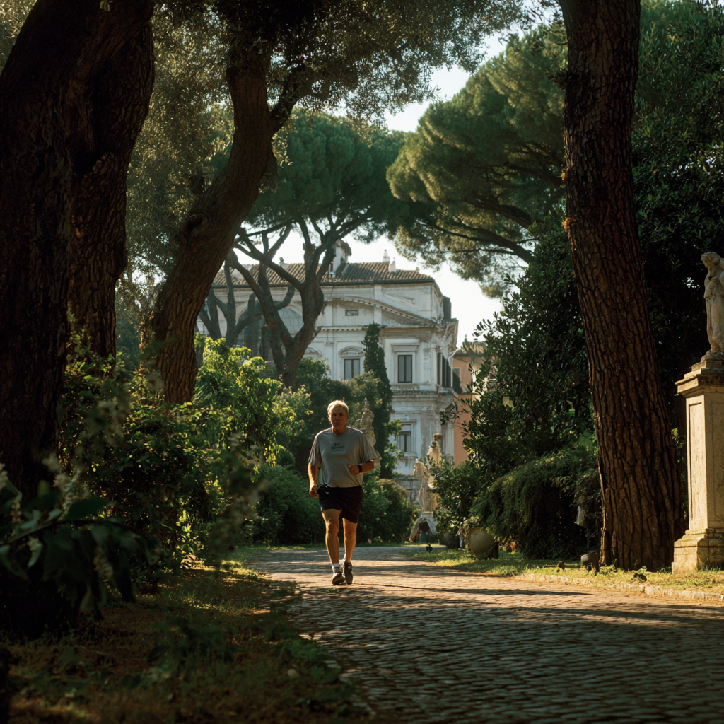 Persona che fa cardio quotidiano con gioia